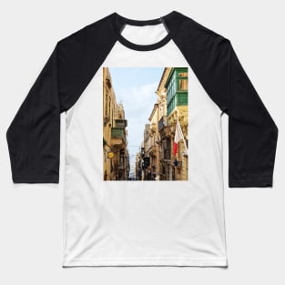 Street view of Valletta Malta Baseball T-Shirt